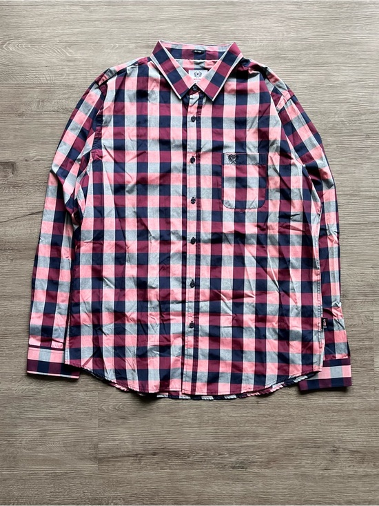 Phat Farm Other - Phat Farm Plaid Button Up Western‎ Cowboy Red Long Sleeve Shirt Mens XL Cotton
